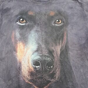 The Mountain Dog‎ Portrait T Shirt Men's XL Tie Dye Graphic Tee Doberman 2011